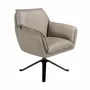Armchairs - Dark grey leather swivel armchair - ANGEL CERDÁ