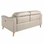 Sofas - 2 seater relax sofa in taupe grey leather - ANGEL CERDÁ
