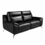 Sofas - 2 seater black leather relax sofa - ANGEL CERDÁ