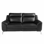 Sofas - 2 seater black leather relax sofa - ANGEL CERDÁ