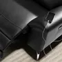 Sofas - 2 seater black leather relax sofa - ANGEL CERDÁ