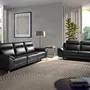 Sofas - 2 seater black leather relax sofa - ANGEL CERDÁ