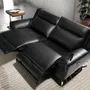 Sofas - 2 seater black leather relax sofa - ANGEL CERDÁ