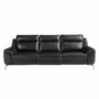 Canapés - Canapé relax 3 places en cuir noir - ANGEL CERDÁ