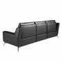 Canapés - Canapé relax 3 places en cuir noir - ANGEL CERDÁ