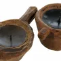 Unique pieces - ANTIQUE WOODEN CANDLE HOLDER 4 ASSORTED - ITEM HOME BY ITEM INTERNATIONAL