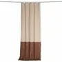 Rideaux et voilages - FORTUNA DUO  Rideau en velours de soie et lin 140x300 cm TAUPE - EN FIL D'INDIENNE...