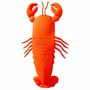Outdoor space equipments - Orange floating outdoor lobster pouf with removable cover - MX HOME