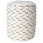 Equipements espace extérieur - Tabouret rond extérieur déhoussable blanc poils multi couleur - MX HOME