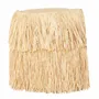 Outdoor space equipments - Outdoor stool in raffia effect fabric with fringe - MX HOME