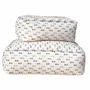 Equipements espace extérieur - Coussin de sol extérieur blanc poils multi couleur S - MX HOME