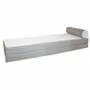 Outdoor space equipments - Reversible outdoor mattress with striped front & white back - Double - MX HOME