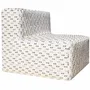 Fauteuils de jardin - Chauffeuse modulable en tissu blanc poils multi couleur - MX HOME