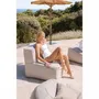 Fauteuils de jardin - Chauffeuse extérieur déhoussable modulable en tissu effet lin - MX HOME