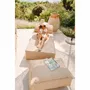 Outdoor space equipments - 1-seater outdoor foam sun lounger with raffia effect - MX HOME