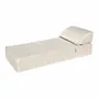 Equipements espace extérieur - Lit bain de soleil extérieur en mousse 1 place beige et blanc - MX HOME