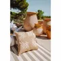Outdoor decorative accessories - Raffia outdoor cushion with white coral embroidery - MX HOME
