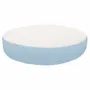 Outdoor space equipments - Outdoor white round foam sun lounger bed with blue pattern - MX HOME