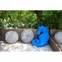 Outdoor decorative accessories - Navy blue seahorse outdoor cushion - MX HOME