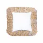 Outdoor decorative accessories - White square outdoor cushion with fringe - MX HOME