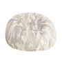 Lawn chairs - Beige and white faux fur pouf - MX HOME