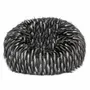 Chaises de jardin - Pouf en fausse fourrure noire et blanche - MX HOME