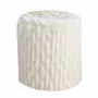 Chaises de jardin - Pouf en fausse fourrure blanche - MX HOME