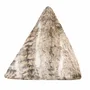 Outdoor decorative accessories - Light brown faux fur pyramid cushion  - MX HOME
