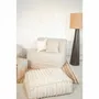 Outdoor space equipments - Floor cushion with removable cover M - gray cotton with fringe - MX HOME