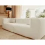 Lawn sofas   - Modular sofa - Removable 3-seater cover - Washed cotton with jute fringe - MX HOME