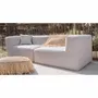 Lawn sofas   - Modular sofa - Removable 3 seater cover - Linen effect Exterior - MX HOME