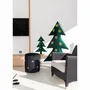 Autres décorations de Noël - Sapin de noël lumineux en velours vert avec flocons Or 70Cm - MX HOME