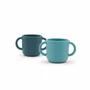Repas pour enfant - Set de 2 tasses d'apprentissage en silicone - Blue Abyss / Lagoon - EKOBO