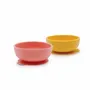 Repas pour enfant - Set 2 Bols ventouse en silicone - Coral / Mimosa - EKOBO