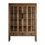 Armoires - Vitrine en bois d´orme marron 130x45x175 cm - VICAL