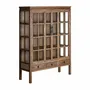 Armoires - Vitrine en bois d´orme marron 130x45x175 cm - VICAL
