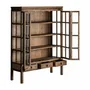 Armoires - Vitrine en bois d´orme marron 130x45x175 cm - VICAL