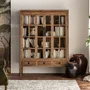 Armoires - Vitrine en bois d´orme marron 130x45x175 cm - VICAL