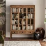 Armoires - Vitrine en bois d´orme marron 130x45x175 cm - VICAL