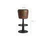Stools - Brown iron stool 37x37x80 cm - VICAL