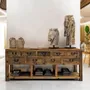 Consoles - Console en bois de pin recyclé marron 190x45x80 cm - VICAL