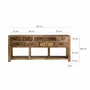 Consoles - Console en bois de pin recyclé marron 190x45x80 cm - VICAL
