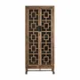 Armoires - Vitrine en bois de pin recyclé marron 90x45x210 cm - VICAL
