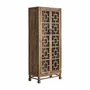 Armoires - Vitrine en bois de pin recyclé marron 90x45x210 cm - VICAL