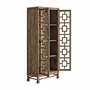 Armoires - Vitrine en bois de pin recyclé marron 90x45x210 cm - VICAL