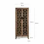 Armoires - Vitrine en bois de pin recyclé marron 90x45x210 cm - VICAL