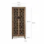 Armoires - Vitrine en bois de pin recyclé marron 90x45x210 cm - VICAL
