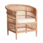 Armchairs - Brown rattan armchair 84x67x87 cm - VICAL
