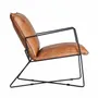 Armchairs - Black leather armchair 61x80x76 cm - VICAL