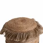 Footrests - Brown jute puff 43x43x45 cm - VICAL